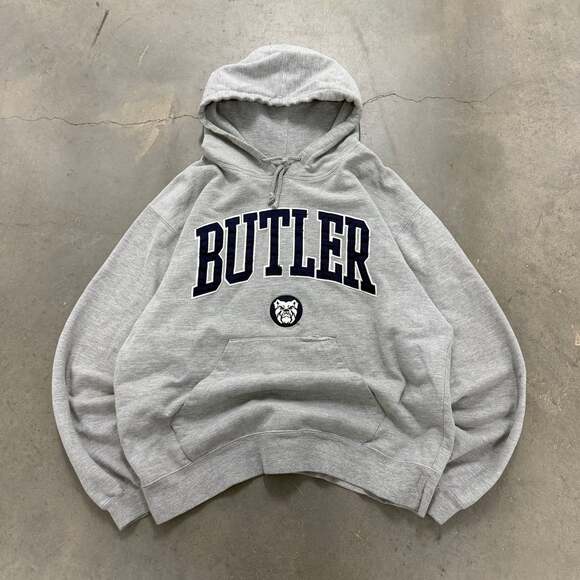 J. America Other - Butler Bulldogs College Hoodie Grey Spellout Logo NCAA Pullover Sweatshirt XL
